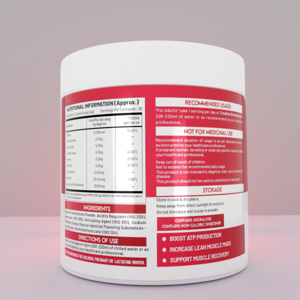 Beyond Genetix Creatine Monohydrate – Fruit Punch Flavor |  Power, Performance & Recovery - Image 5