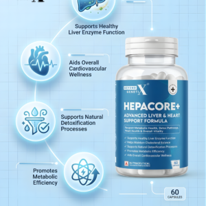 HepaCore+   | Advanced Liver & Heart Support Formula | Detox, Metabolic Health & Vitality Booster